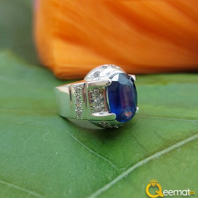 Neelam stone ring