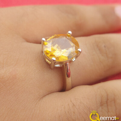 Pukhraj Stone Ring