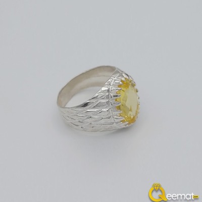 Pukhraj Stone Ring